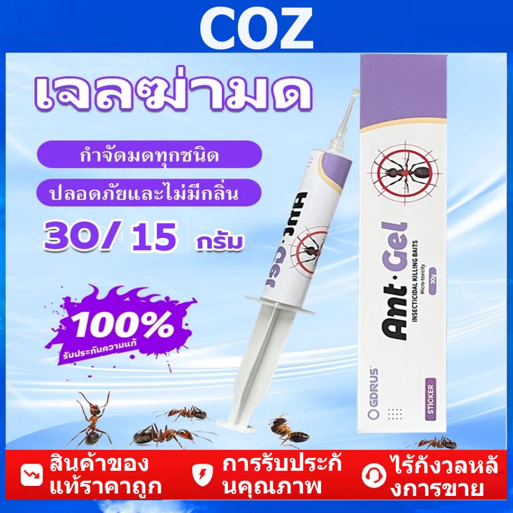 🚚ส่งฟรี🚚 เจลกำจัดมด แอนตี้แอนท์ ของแท้ 100% Ant Gel เจลกำจัดมด ขนาด 15/30g กรัม เจลกำจัดมด ตายยกรัง