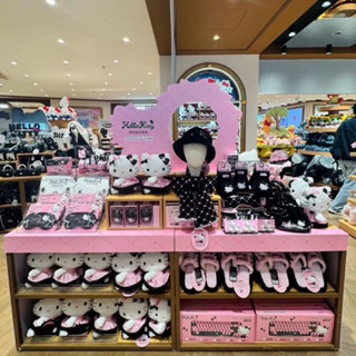 Hello Kitty Miniso ชมพู-ดำ 🖤💗หมวกขนนุ่มเก๋ๆ พรมเช็ดเท้า ผ้าห…