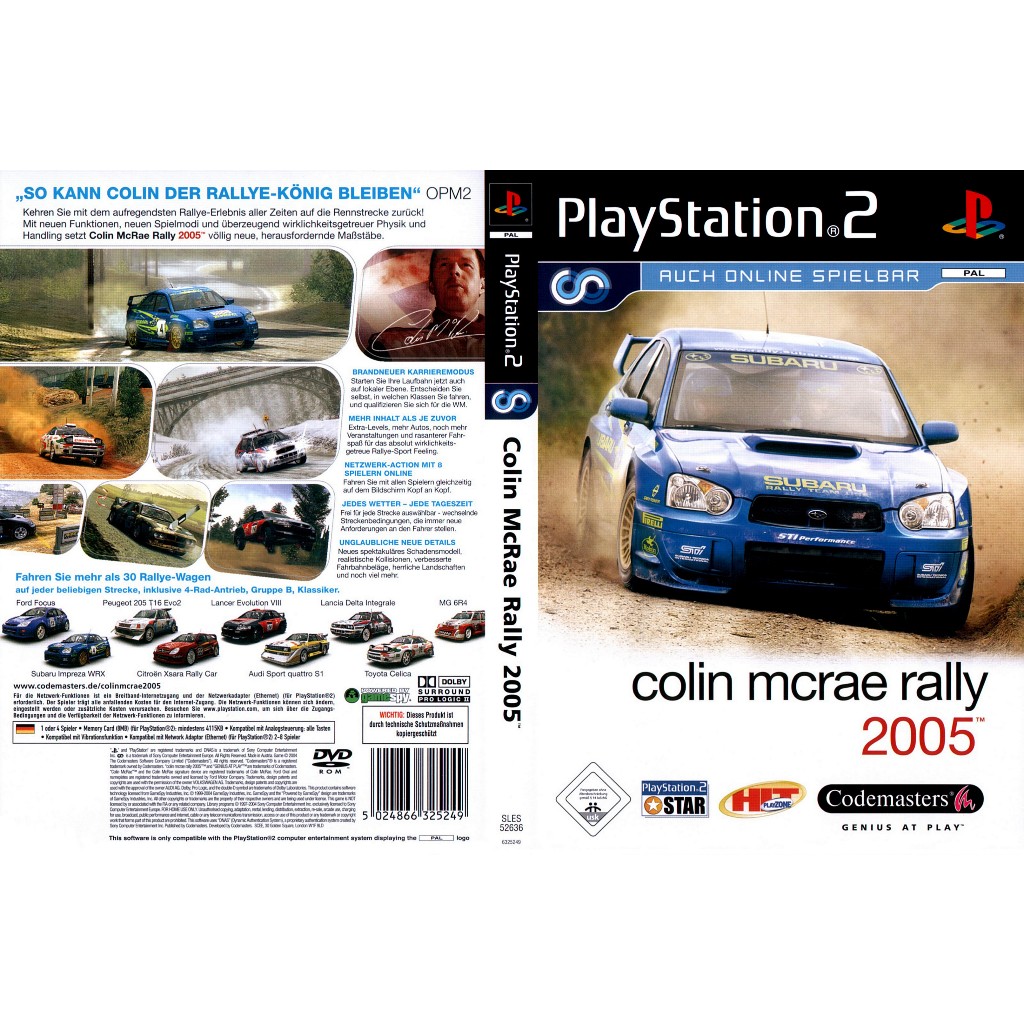 แผ่นเกมส์ PS2 Colin McRae Rally 2005 สกรีนแผ่น คุณภาพ ส่งไว (DVD)