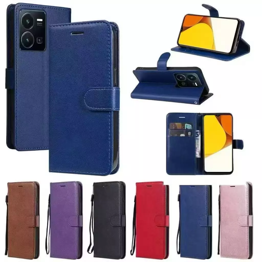 เคสฝาพับ ล็อค แถมสาย สำหรับ Vivo Y03 Y18 Y28S Y03T Y27S Y36 Y27 5G Y22 Y22S Y35 Y02S Y16 Y02 Y02A Y02T Y28 4G มีแม่เหล็ก
