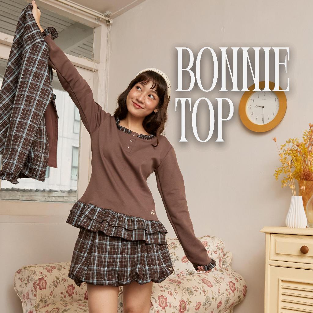 COPPER.BKK Bonnie Top เสื้อคอปาดแขนยาวแต่งระบาย