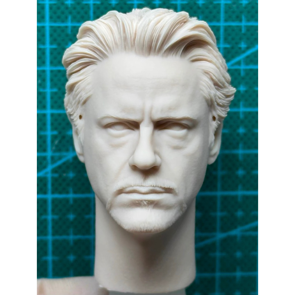 Unpainted head sculpt 1/6 ironman stark คุณภาพสูง