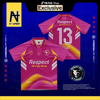 เสื้อพิมพ์ลาย A T SPORT รุ่น A T RESPECT(คอปก) ผ้าดาวกระจาย ปกทอสำเร็จ ใส่เที่ยวและออกทริปใส่เป็นกลุ่ม ใส่ออกกำลังกาย