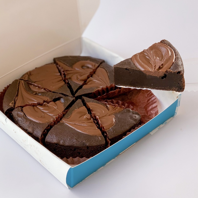[ Bluebellbakery ] Brownie Nutella บราวนี่ นูเทล่า สูตรแป้งน้อย