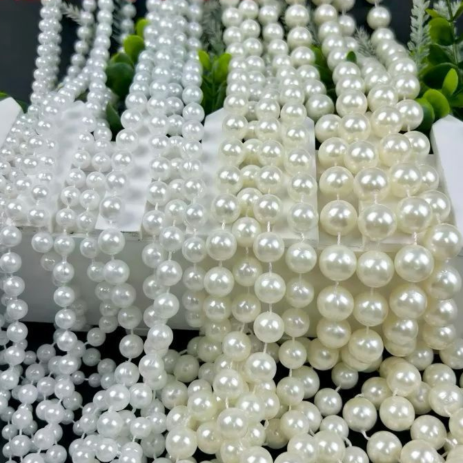SS02*พร้อมส่ง*มุกเส้นไข่ปลา 6/8/10/12มิล มุกสาย งานฝีมือ งาน DIY