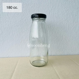 [TG-470] ขวดแก้วปากกว้าง 180 ml พร้อมฝา 38 มมสีดำ/เงิน/ทอง/ขาว