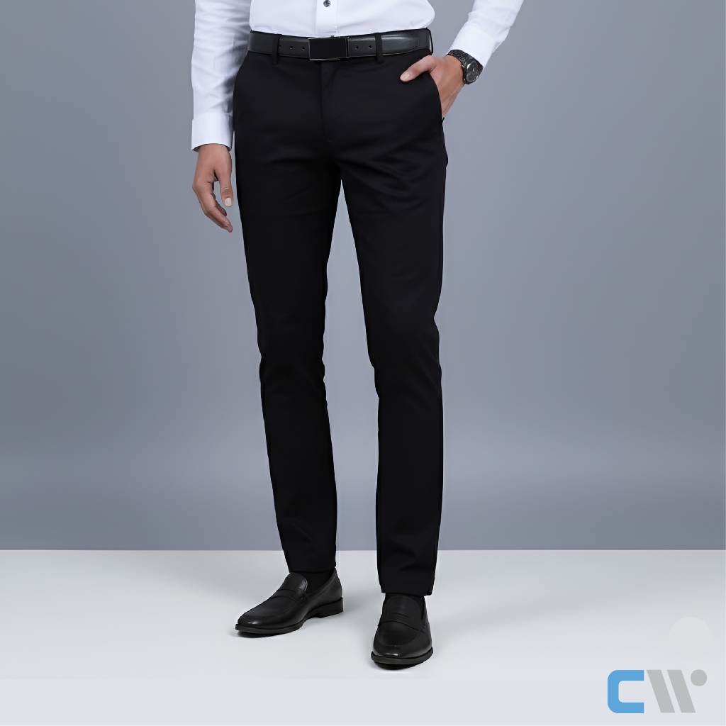 CW Chino Pants | กางเกงชิโน่ผ้ายืด ทรงกระบอกเล็ก (สีดำ) – คล่องตัว นุ่มลื่นทุกวัน [CW-NL]