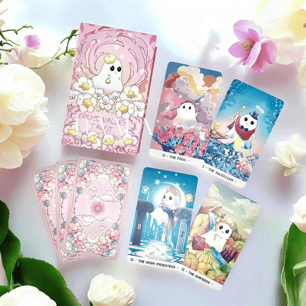 Orchid Valley Tarot DELUXE ไพ่การ์ตูน ไพ่ทาโรต์ ไพ่ทาโร่ ไพ่ยิปซี ไพ่ดูดวง ไพ่ออราเคิล ไพ่ทำนาย Tarot Cards Tar