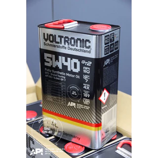 (LOTล่าสุด) VOLTRONIC 5w-40 GT2 Api SQ น้ำมันเครื่องสังเคราะห์แท้100% เกรดพรีเมี่ยม VOLTRONIC 5w40 (5w 40) ขนาด 1ลิตร