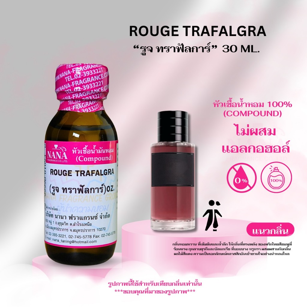 หัวเชื้อน้ำหอม 100% กลิ่น รูจ ทราฟัลการ์ (ROUGE TRAFALGRA)