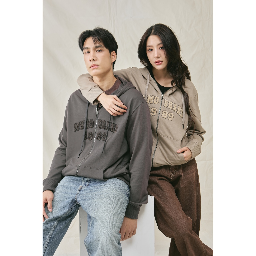AEIOU❄️แจ็คเก็ต Memo Winter Jacket Hood ลายปักใหญ่ รุ่น Varsity Year สินค้าลิขสิทธิ์แท้