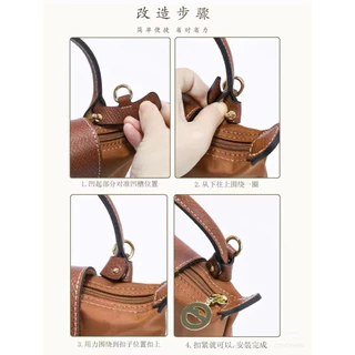 🔥พร้อมส่ง🔥‼️Long champ le pliage original pouch with handle แท้💯(ต้องการให้ใส่สายแจ้งนะคะ )￼ไม่ขายของปลอมค่า