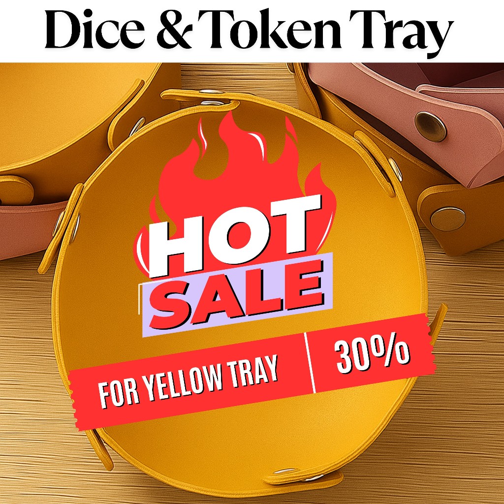Dice & Token Tray Board Game ถาดพับเก็บของ | dice tray | organizer|Dungeons and Dragons Dice | DnD D