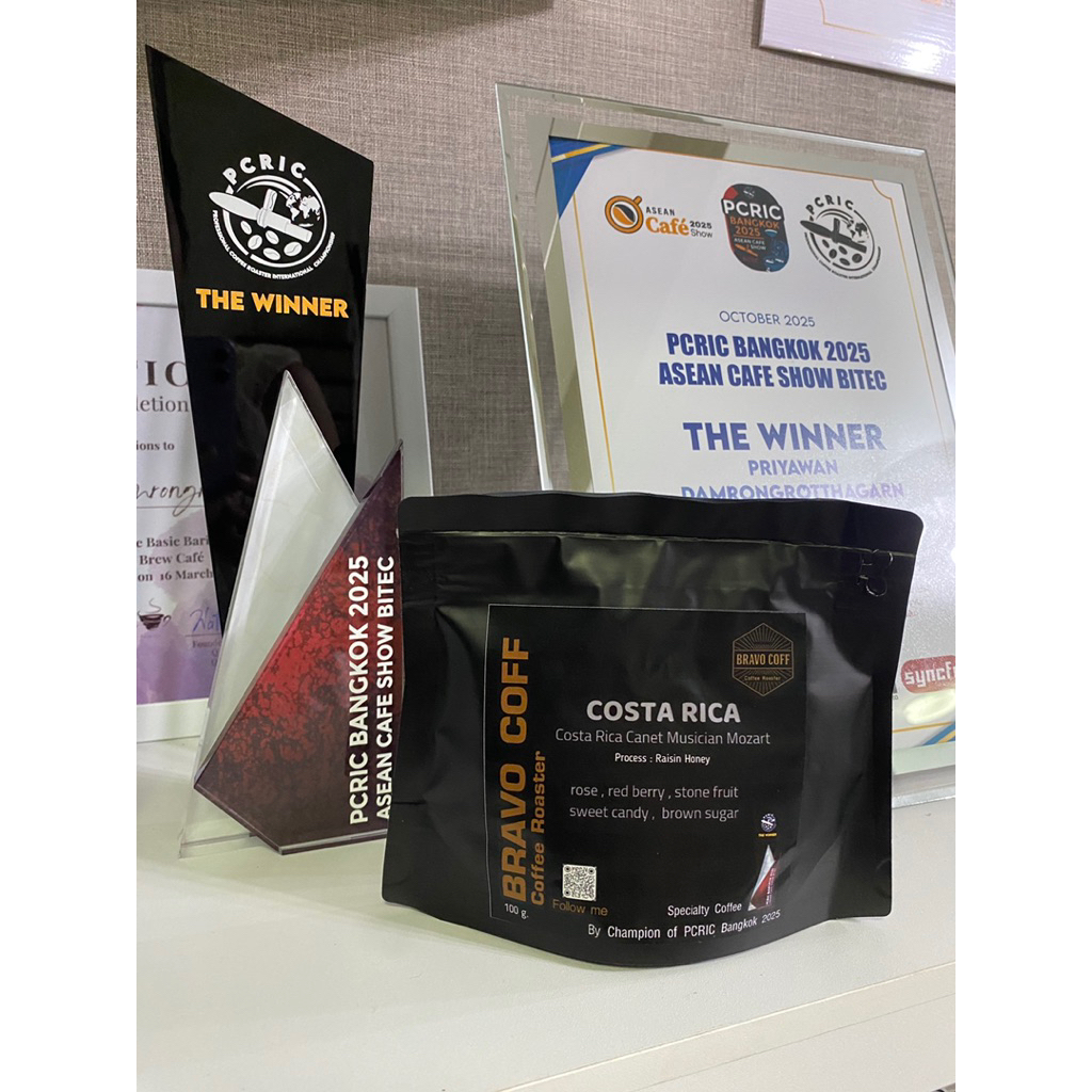 เมล็ดกาแฟคั่ว costa rica (mozart)