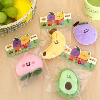 ร้านไทย พร้อมส่ง! พวงกุญแจตุ๊กตา ที่แขวนกระเป๋า ที่แขวนแอร์พอต ของขวัญปัจฉิม เป็นพวงกุญแจ ลายผัก ผลไม้