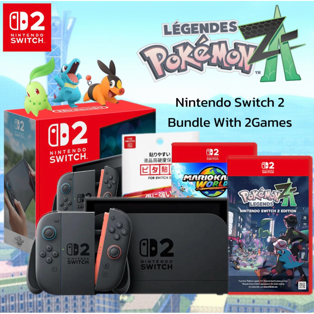 🛵 𝙁𝙖𝙨𝙩 𝘿𝙚𝙡𝙞𝙫𝙚𝙧𝙮!⚡️PROMOTION SET Nintendo Switch 2+Pokemon Legends ZA
