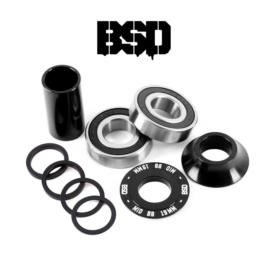 ชุดกะโหลกมิดบีบี จักรยาน BMX BSD SUBSTANCE MID BB ขนาด 19 มม. สีดำ