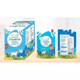 นมแพะAmgoat แบบซองพร้อมดื่ม สำหรับสัตว์เลี้ยงทุกชนิดขนาด60ml/ซองยกโหล12ซอง