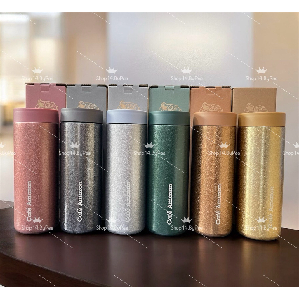 📌พร้อมส่ง📌แก้วสเตนเลส CafeAmazon GLITTER รุ่นใหม่ล่าสุด ขนาด 22 ออนซ์ ของแท้