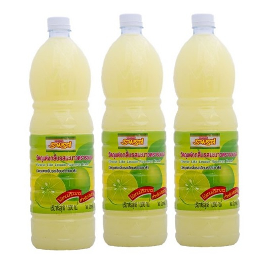 [จำนวน 3 ขวด] น้ำมะนาว ตรารวมรส PET 1500 มล.