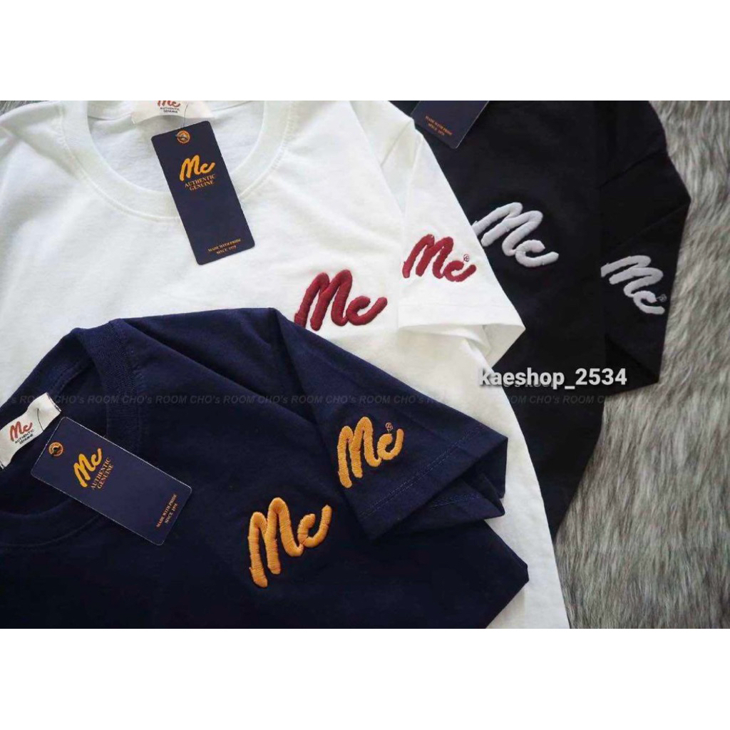 ‼️มาแรง‼️ เสื้อยืดปักอก ปักแขน ทรงตรง ใส่ได้ทั้งชายและหญิง S-2XL