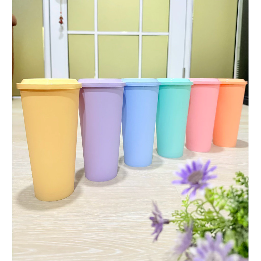 แก้ว 22 ออนซ์ แก้วปาร์ตี้ สีสวยสดใส พร้อมฝา (20ใบ/แพค) PD-22