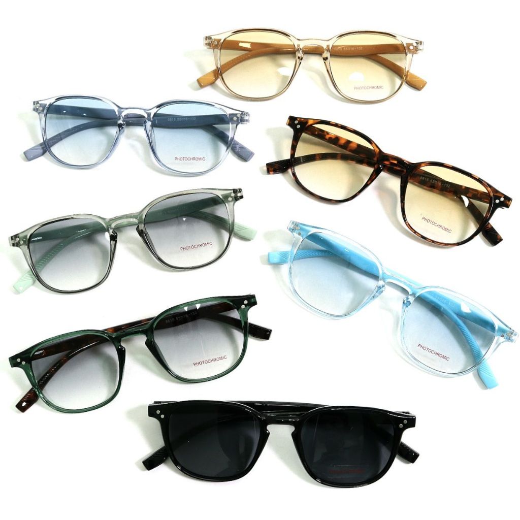แว่นสายตายาว/สายตาปกติ แว่นกรองแสงบลูออโต้ไล่สี Photochromic ออกแดดเปลี่ยนสี ป้องกันแสงสีฟ้า แว่นอ่านหนังสือรุ่น8815(+)