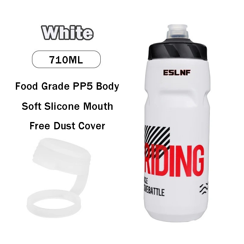 ESLNF ขวดน้ำสําหรับจักรยานแบบพกพา 710ML ความจุขนาดใหญ่ ขวดจักรยานถนน น้ำหนักเบา ขวดบีบดื่มง่าย ราคา ถูกที่สุด ดีลบีเคเค แกลเลอรีภาพที่ 9