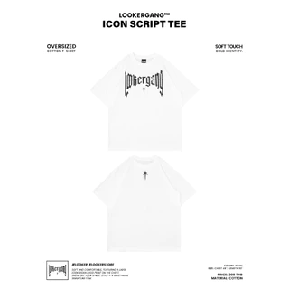 LOOKERGANG™ — ICON SCRIPT TEE เสื้อยืดโอเวอร์ไซซ์