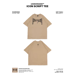 LOOKERGANG™ — ICON SCRIPT TEE เสื้อยืดโอเวอร์ไซซ์