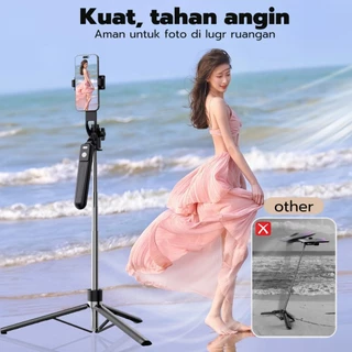 JQVITEK ไม้เซลฟี่ ยืดได้ถึง Selfie Stick 1.7เมตร ขาตั้งกล้องไม้เซลฟี่ไร้สาย มีรีโมทเชื่อมต่อผ่านบลูทูธ 360°หมุนได้ TR13S