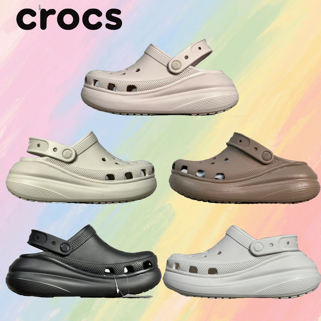 【ของแท้ 100%】New Crocs Classic Platform Clog Sandals CROCS