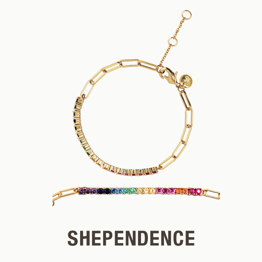SHEPENDENCE สร้อยข้อมือ LUXE Tyra โซ่คริสตัลไทร่าสีรุ้ง