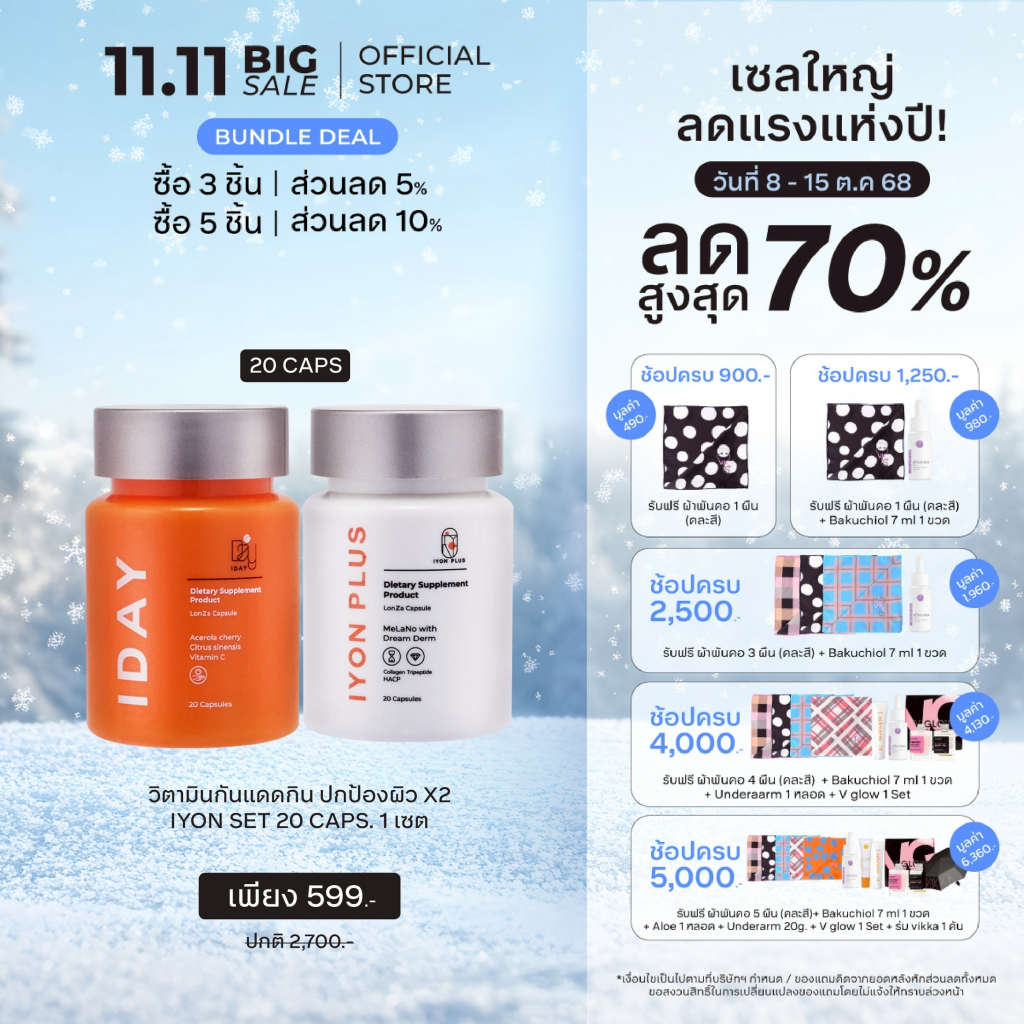 DR. JADE X DR. VIKKA  IYON I DAY  20 CAP 1 SET วิตามินกันแดดกิน