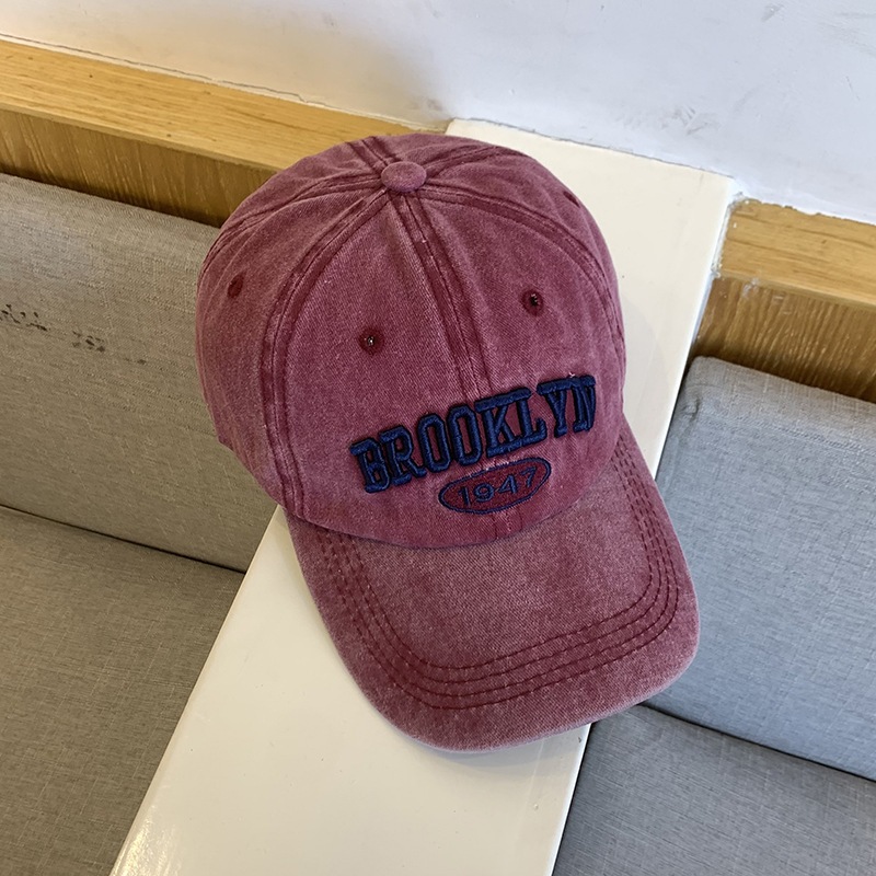 หมวกแก๊ปปัก Brooklyn 1947 (B171) หมวกเบสบอล แฟชั่นเกาหลี หมวกกันแดด กีฬา - รูปที่ 3