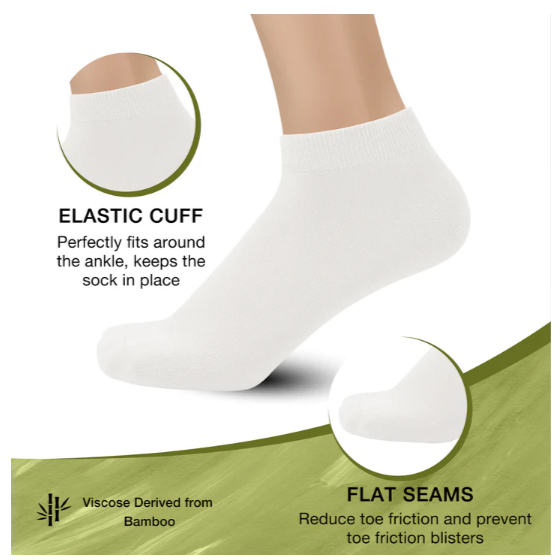 แจกถุงเท้าฟรี bamboo men women Natural Bamboo Fiber low-cut socks
