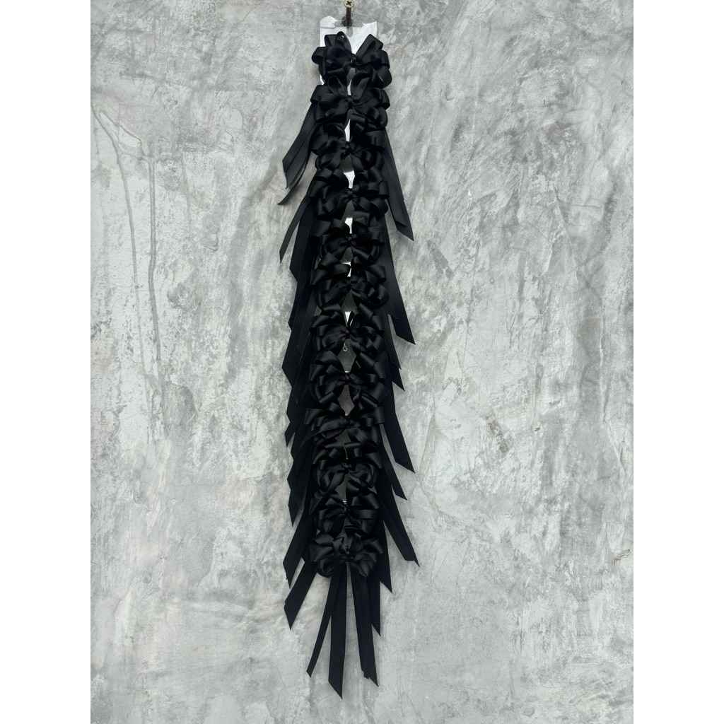 โบว์ผ้ามันเล็กซ้อน(1แผง12อัน)