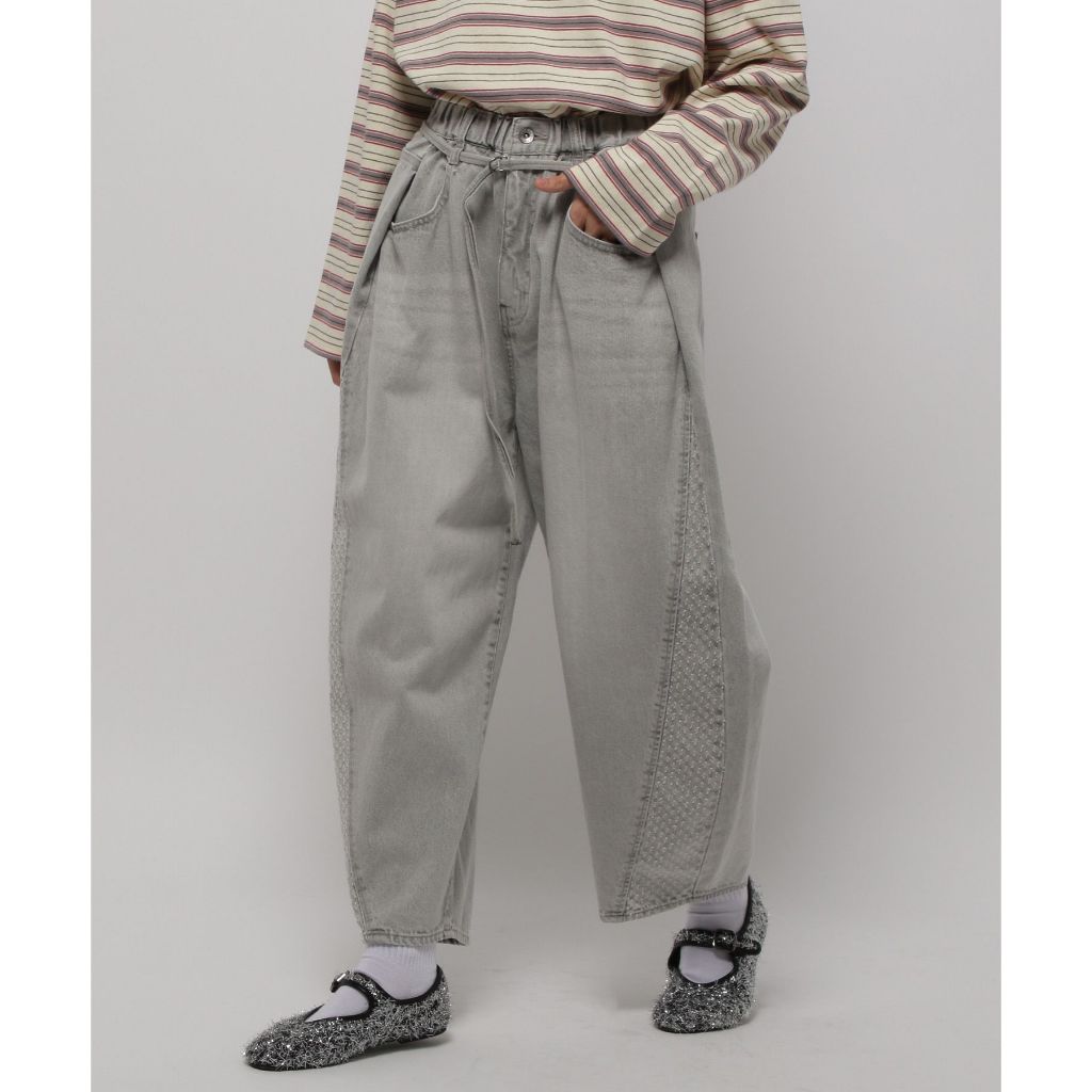 niko and ... [NKJ 2025SS] BELT BARREL DENIM PANTS