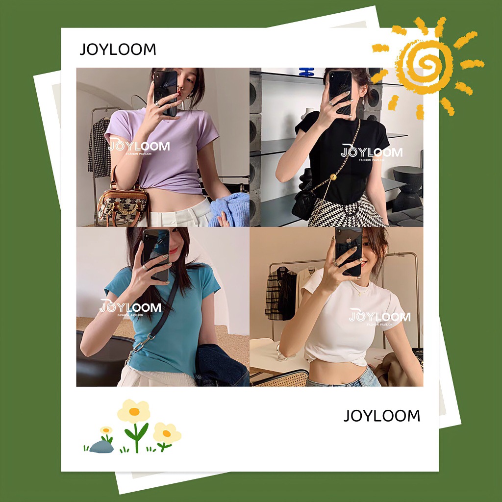 พร้อมส่ง  เสื้อยืด คอเกลมแขนสั้น แขนยาว สีพื้น  ผ้านิ่มใส่สบาย ทรงเข้ารูป