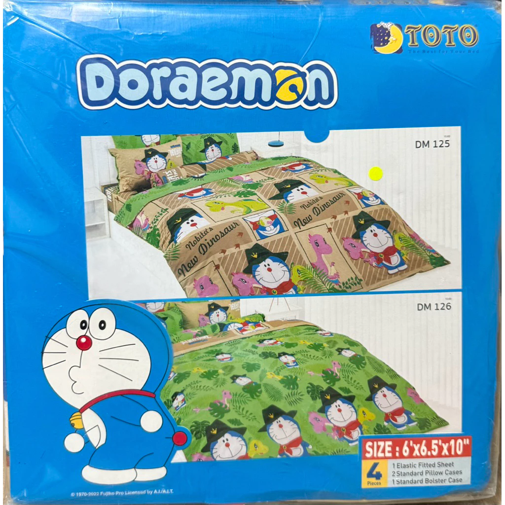 TOTO ชุดผ้าปูที่นอนลายโดเรม่อน 6 ฟุต ลิขสิทธิ์แท้ thumbnail 7