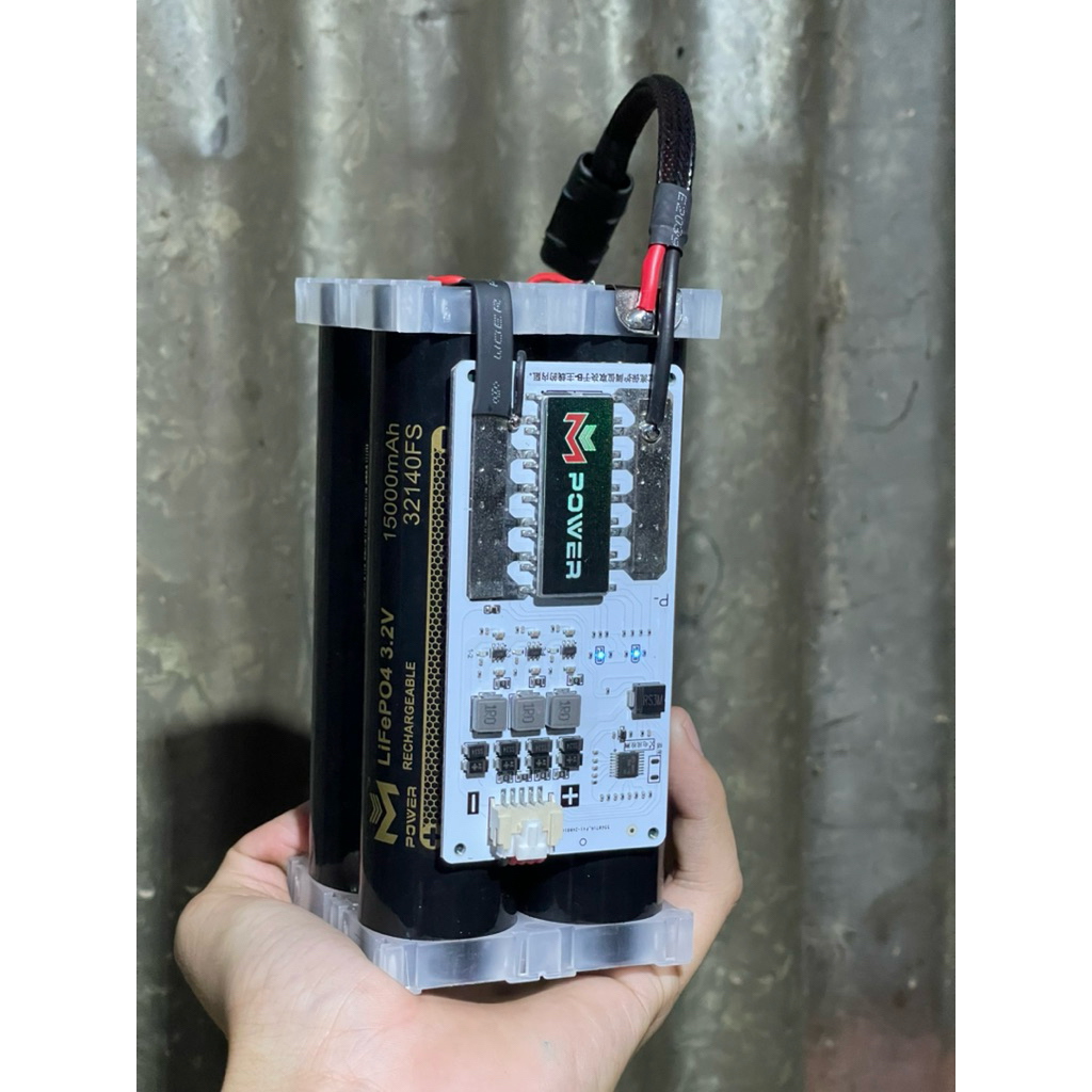 แบตเตอรี่4s 14.6 15แอมป์ Bms50a+แอคทีฟบาลานซ์