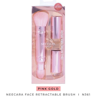 N361 NEE CARA Face Retractable Brush นีคาร่า แปรงปลอก 2 หัว ปัดแป้ง