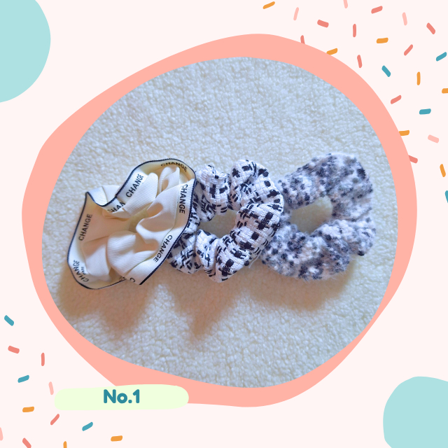 💖 ชุด "Scrunchies" คละสี - 3 สไตล์ ขายรวม 3 ชิ้น 💖