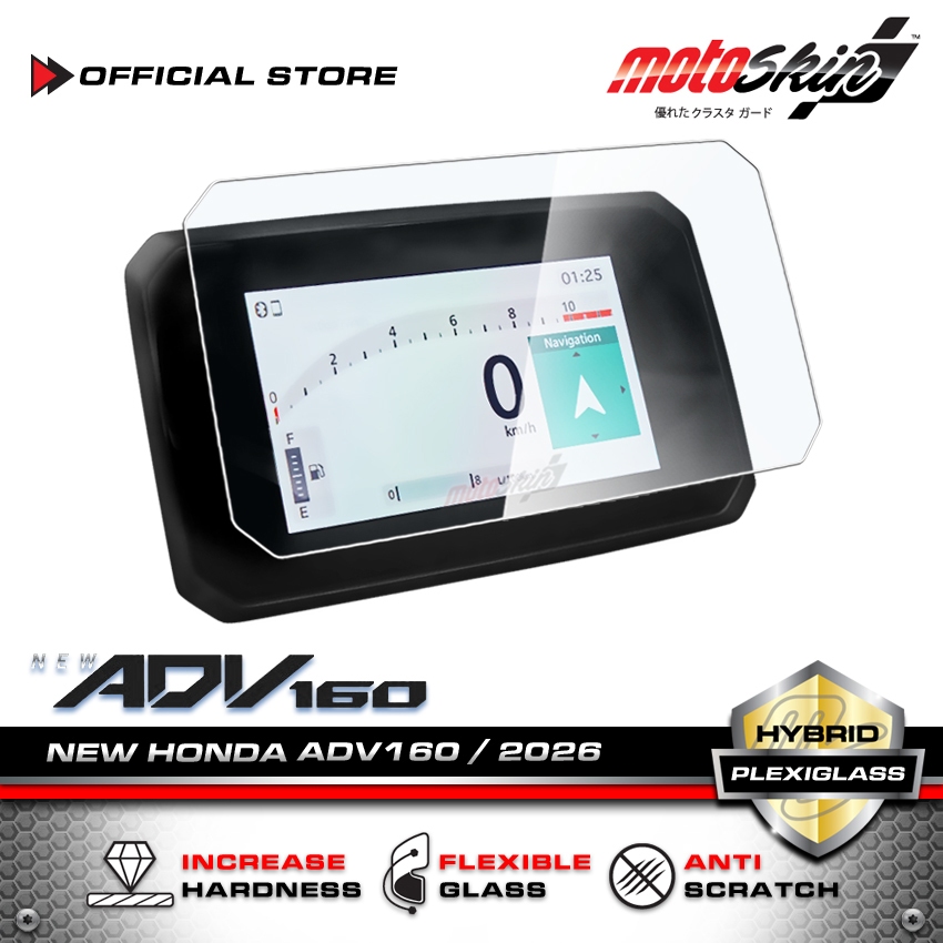 motoSkin ฟิล์ม Plexiglass กันรอยหน้าปัด NEW HONDA ADV160 ปี 2026 *ROADSYNC Dashboard Protection Film