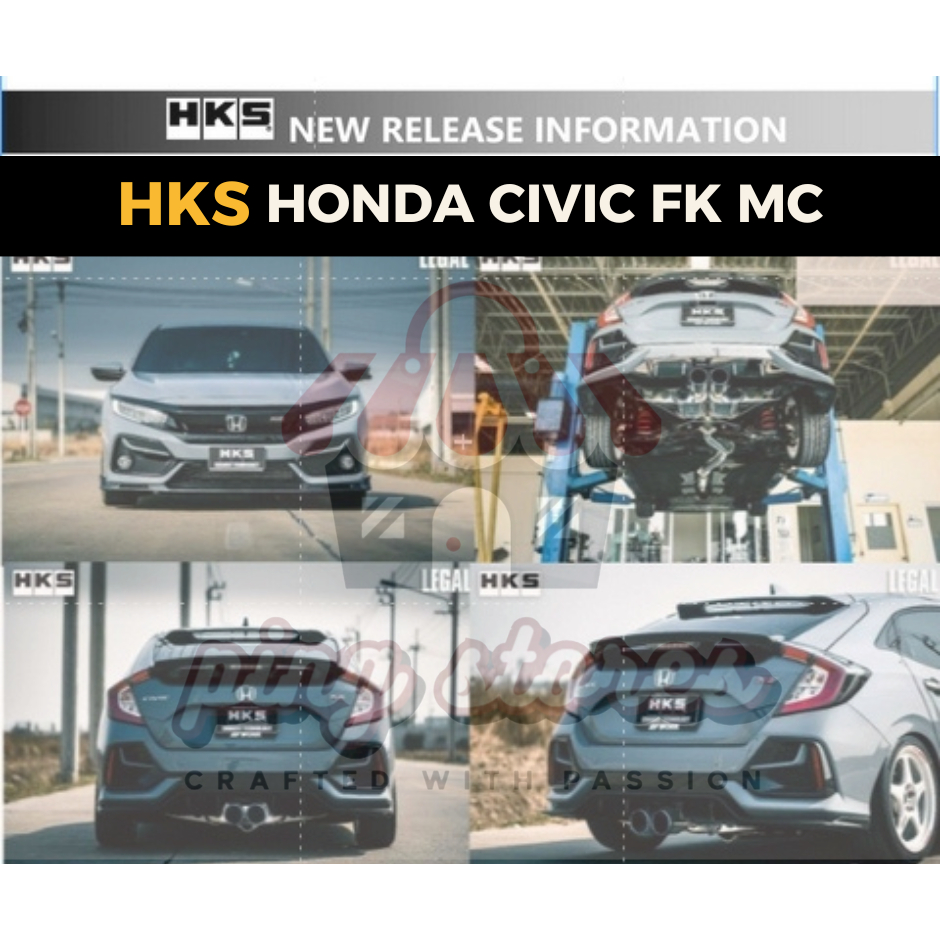ท่อ HKS Honda Civic FK turbo ท่อออกกลาง หม้อพัก3ใบ