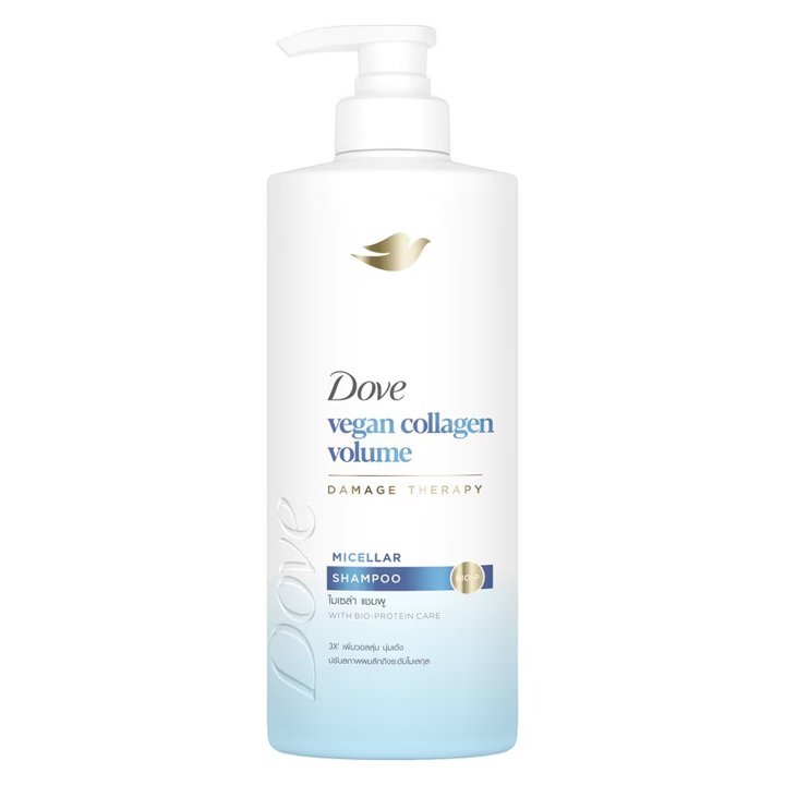 Dove Shampoo Vegan Volume Collagen โดฟ วอลลุ่ม คอลลาเจน ไมเซลล่า แชมพู 380ml