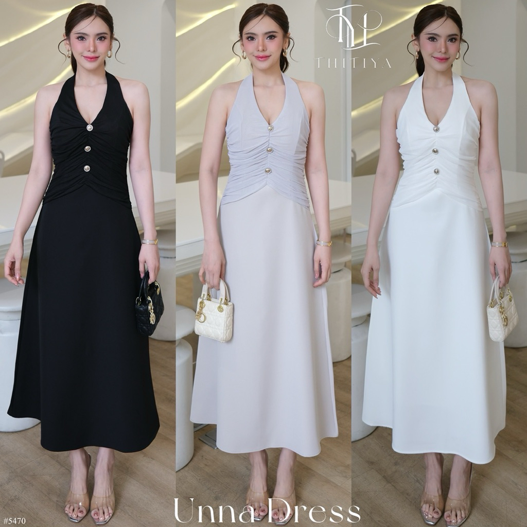 Unna Dress เดรสทรงแม็กซี่✨💫🩶