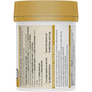 Swisse Beauty Collagen + Hyaluronic Acid Booster 80 Tablets คอลลาเจน+ไฮยาลูโรนิก เพิ่มความยืดหยุ่น ผิวกระจ่างใส