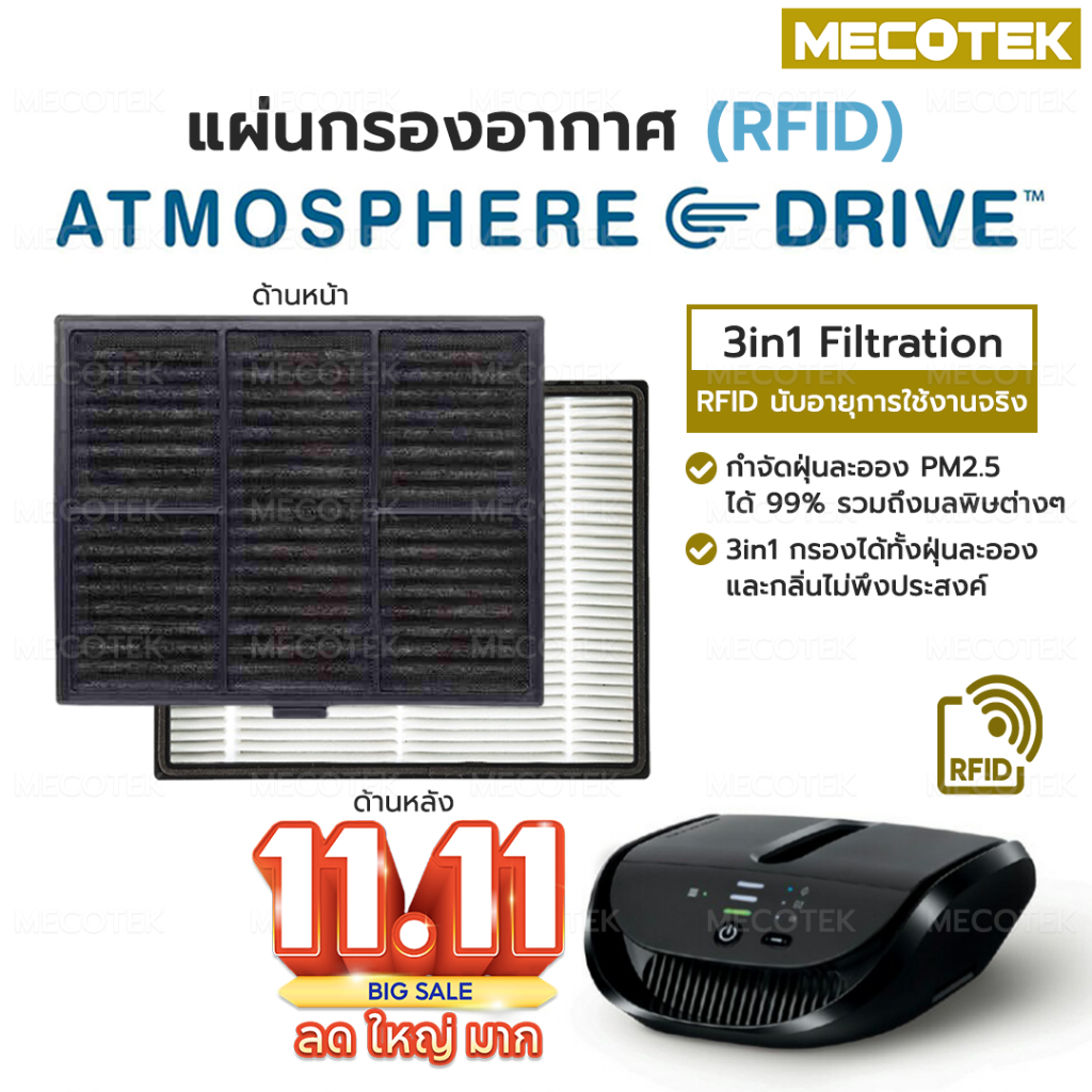 ไส้กรอง สำหรับ Amway แอทโมสเฟียร์ ไดร์ฟ Atmosphere drive filter  แอมเวย์ อะไหล่คุณภาพดี 3in1 ใส่แทนแผ่นเดิมได้เลย