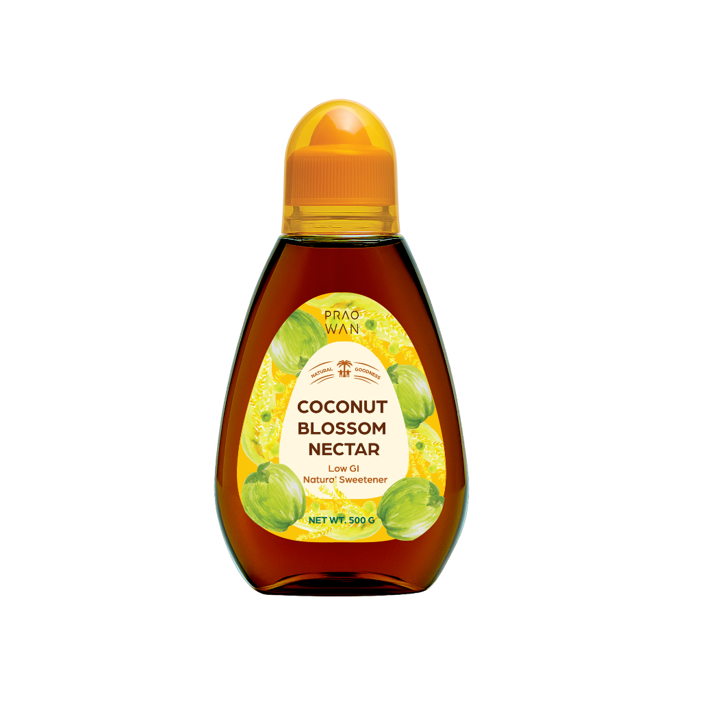 [500g] Praowan น้ำหวานดอกมะพร้าว 100% หอมอร่อย ดัชนีน้ำตาลต่ำ แคลอรี่ต่ำ